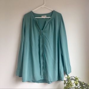 Nordstrom Mint Silk Blouse NWOT